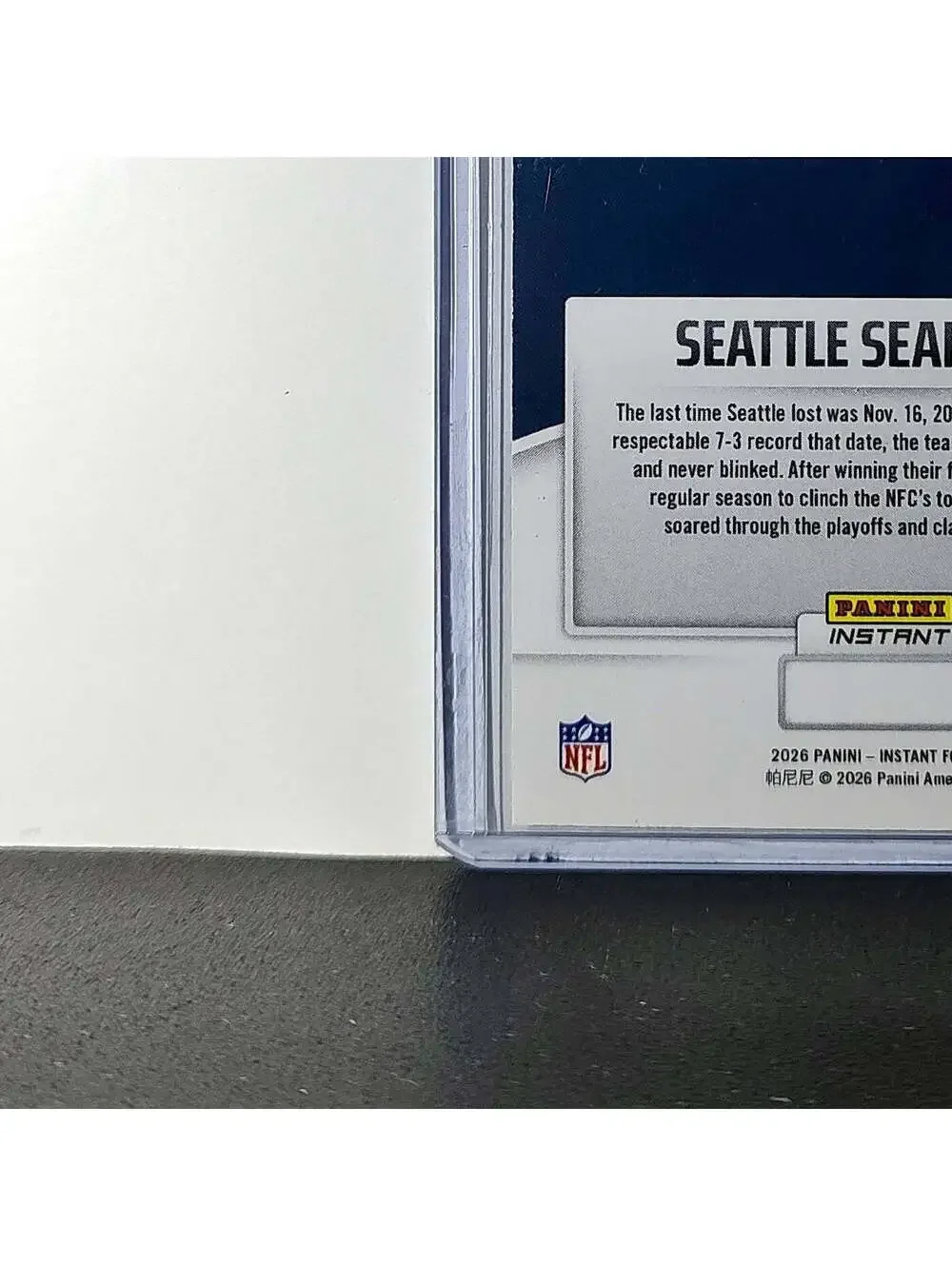 Seattle Seahawks 2026 Panini NFL Super Bowl LIX Champions #1 Football Card